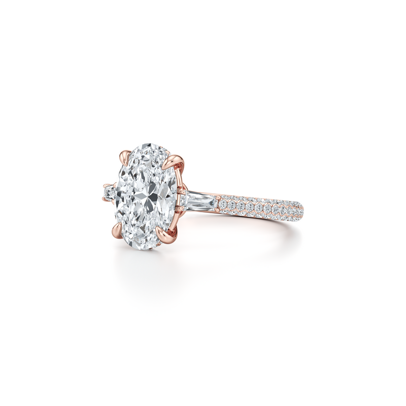 Chelsea Baguette Three Stone Lab Diamond Engagement Ring image 72