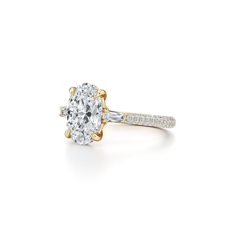 Chelsea Baguette Three Stone Lab Diamond Engagement Ring image 67
