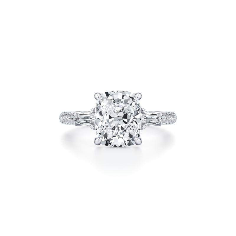 Chelsea Baguette Three Stone Lab Diamond Engagement Ring image 81