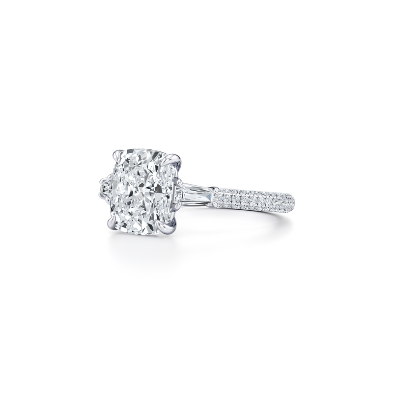 Chelsea Baguette Three Stone Lab Diamond Engagement Ring image 82