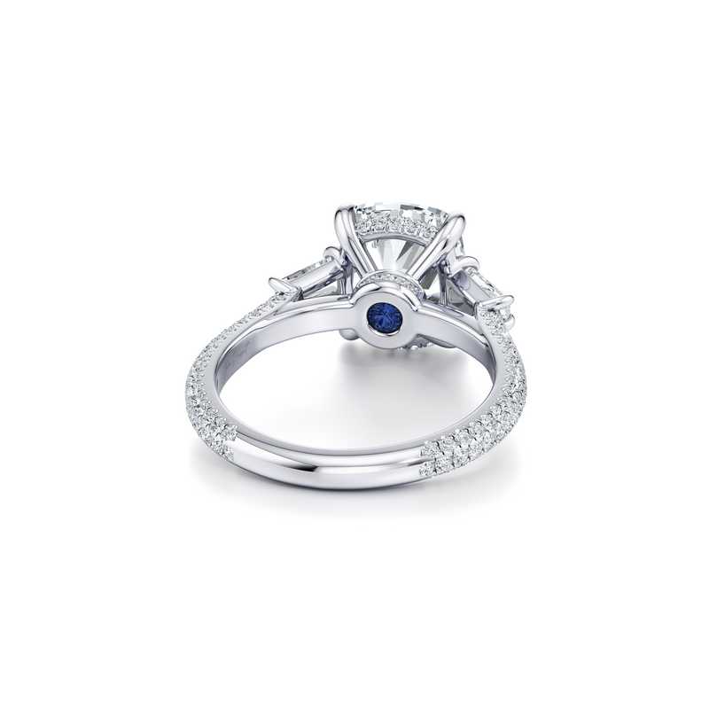 Chelsea Baguette Three Stone Lab Diamond Engagement Ring image 84
