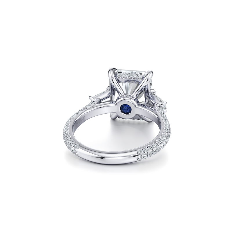 Chelsea Baguette Three Stone Lab Diamond Engagement Ring image 4