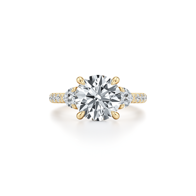 Chelsea Heart Three Stone Lab Diamond Engagement Ring image 6