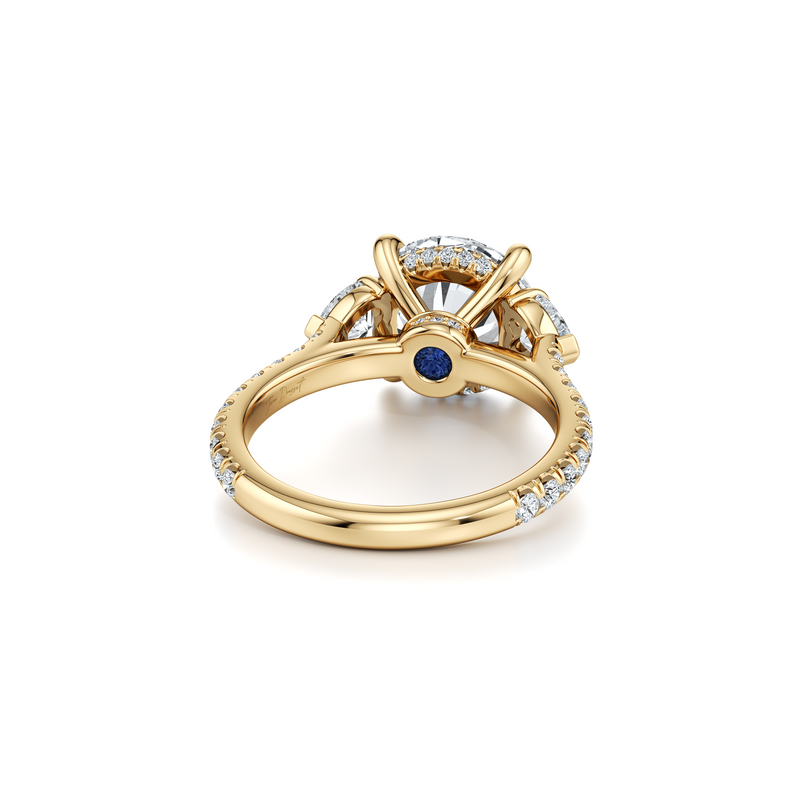Chelsea Heart Three Stone Lab Diamond Engagement Ring image 8
