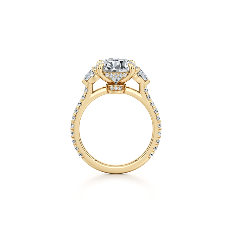 Chelsea Heart Three Stone Lab Diamond Engagement Ring image 9