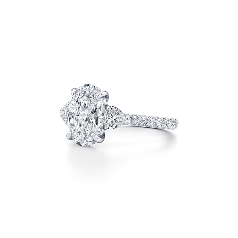 Chelsea Heart Three Stone Lab Diamond Engagement Ring image 22