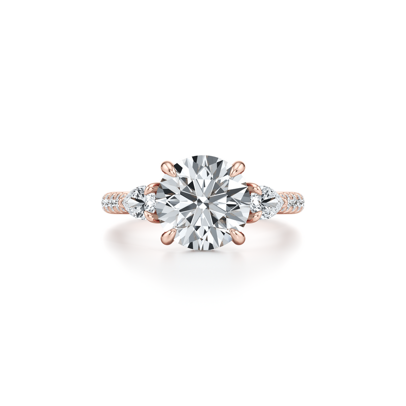 Chelsea Pear Three Stone Lab Diamond Engagement Ring image 11