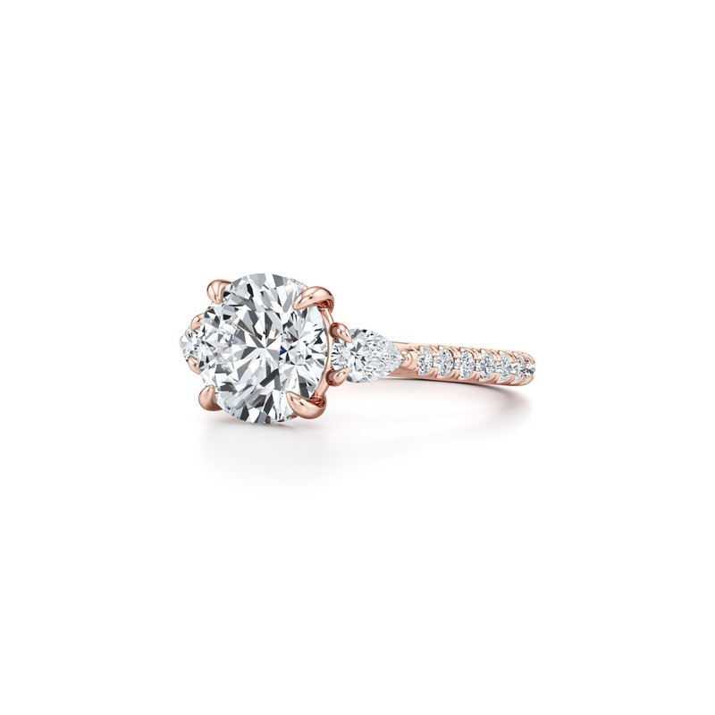 Chelsea Pear Three Stone Lab Diamond Engagement Ring image 12