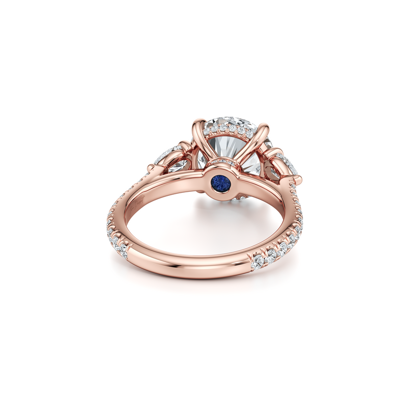 Chelsea Pear Three Stone Lab Diamond Engagement Ring image 13