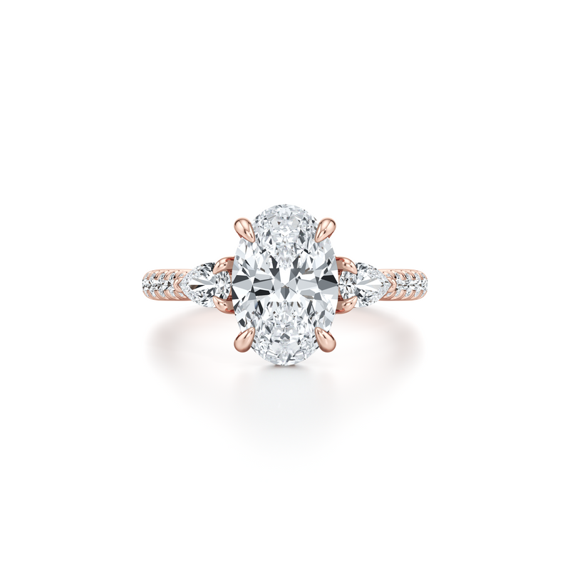 Chelsea Pear Three Stone Lab Diamond Engagement Ring image 31