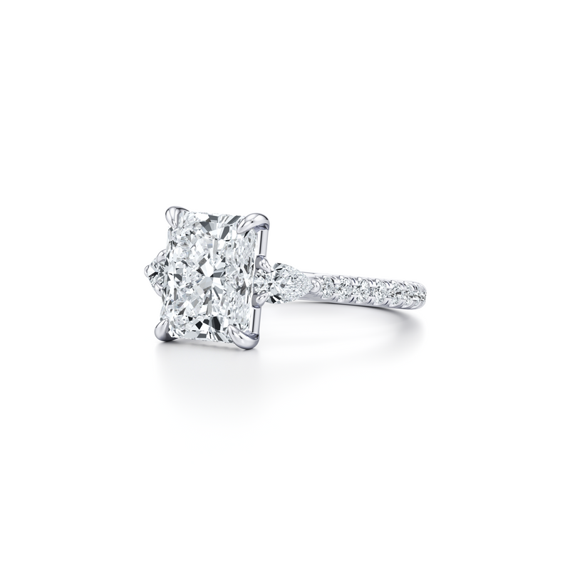 Chelsea Pear Three Stone Lab Diamond Engagement Ring image 42