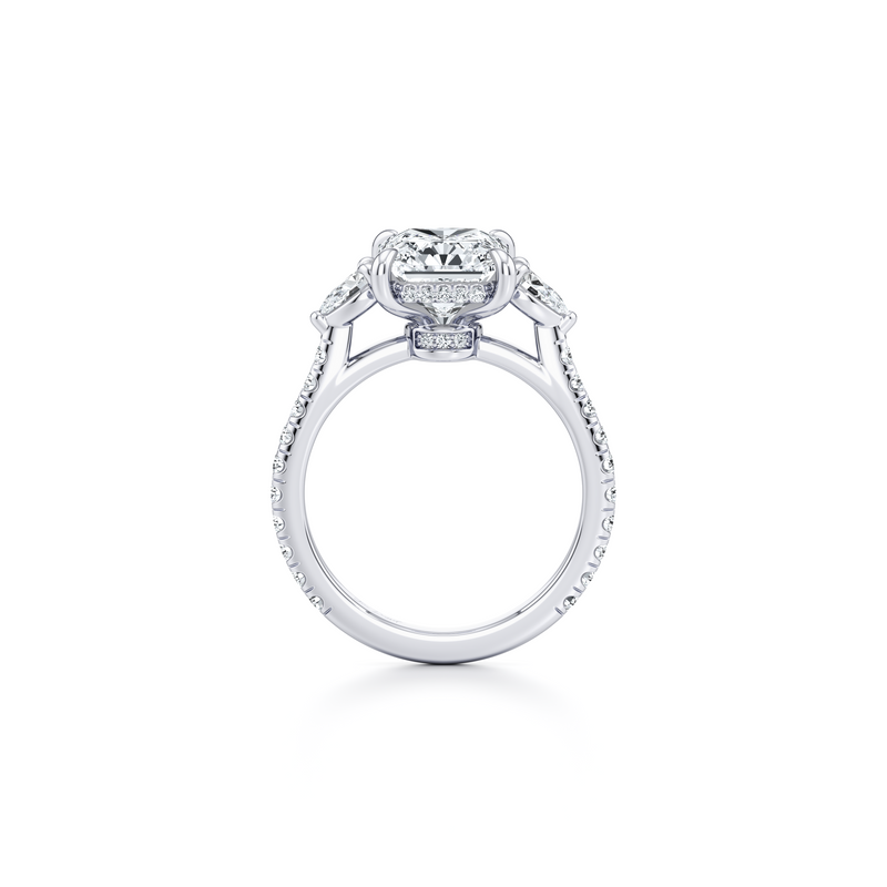 Chelsea Pear Three Stone Lab Diamond Engagement Ring image 44