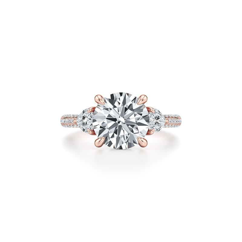 Chelsea Heart Three Stone Lab Diamond Engagement Ring image 11
