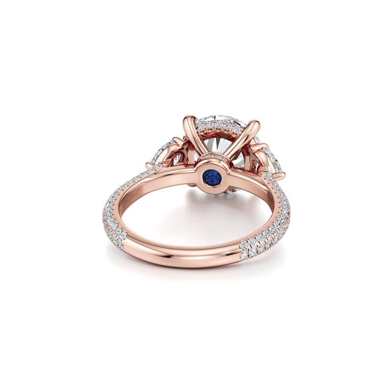 Chelsea Heart Three Stone Lab Diamond Engagement Ring image 14