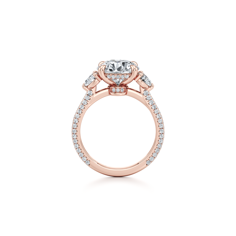 Chelsea Heart Three Stone Lab Diamond Engagement Ring image 13