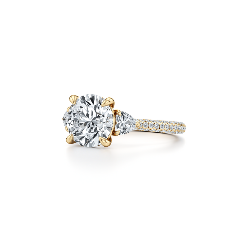 Chelsea Heart Three Stone Lab Diamond Engagement Ring image 7