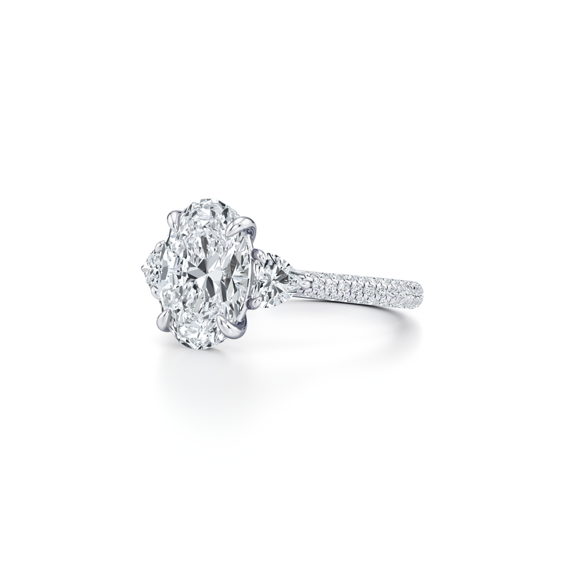 Chelsea Heart Three Stone Lab Diamond Engagement Ring image 22