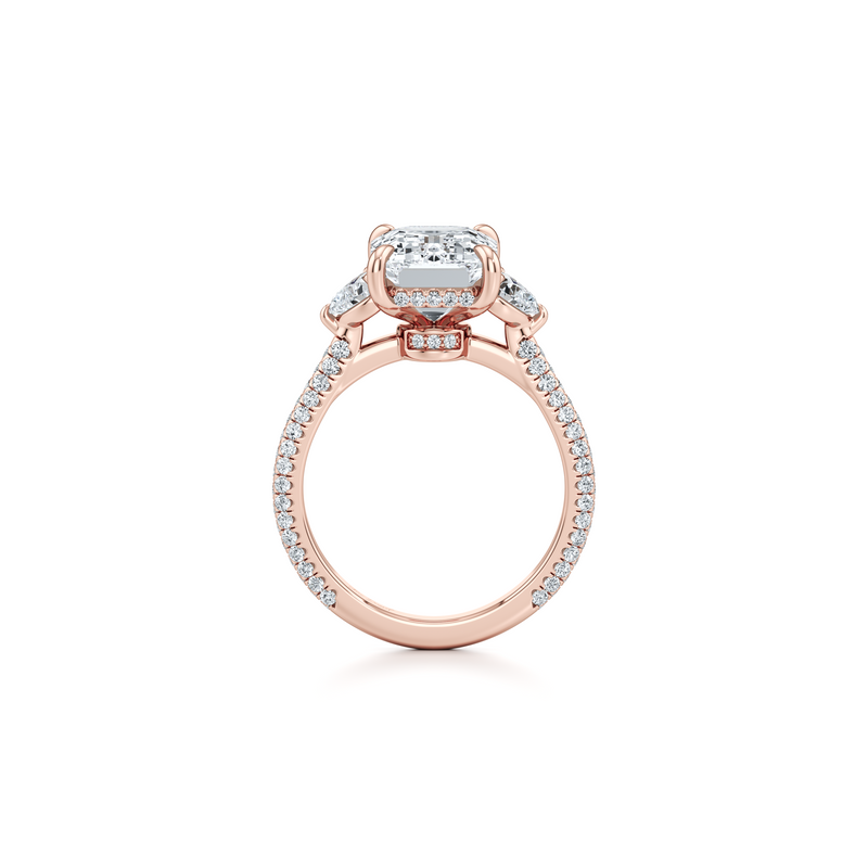 Chelsea Heart Three Stone Lab Diamond Engagement Ring image 74