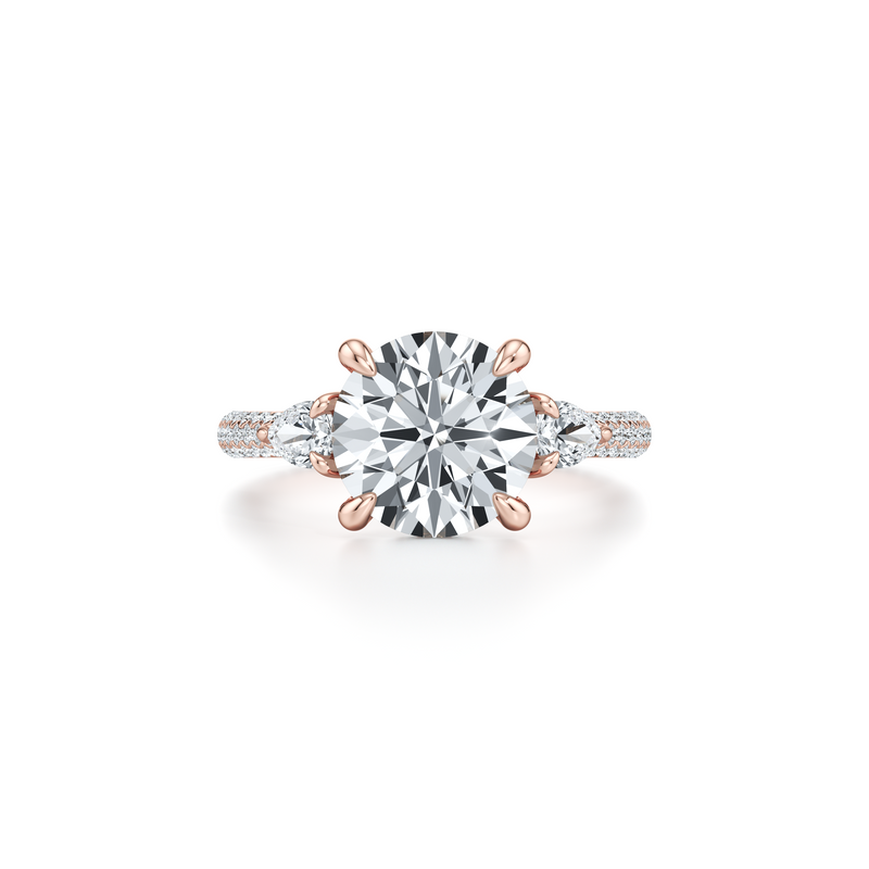 Chelsea Pear Three Stone Lab Diamond Engagement Ring image 11