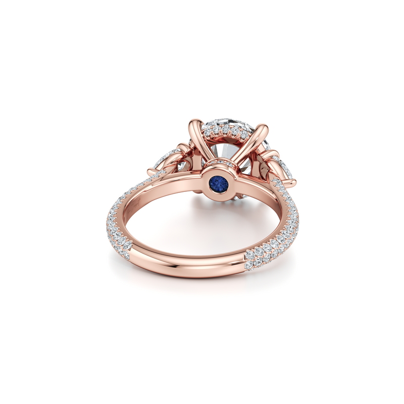 Chelsea Pear Three Stone Lab Diamond Engagement Ring image 13