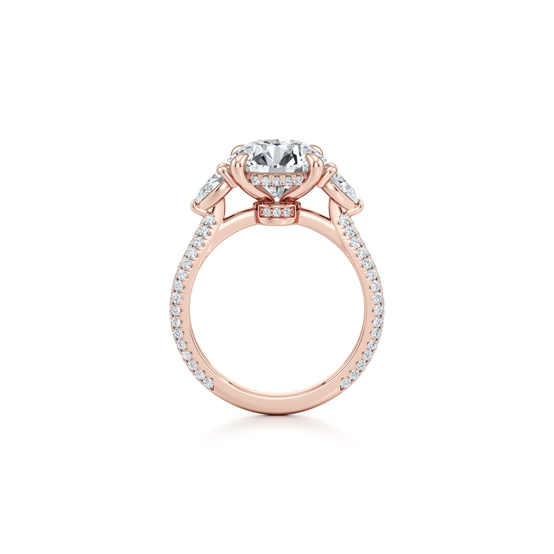 Chelsea Pear Three Stone Lab Diamond Engagement Ring image 14