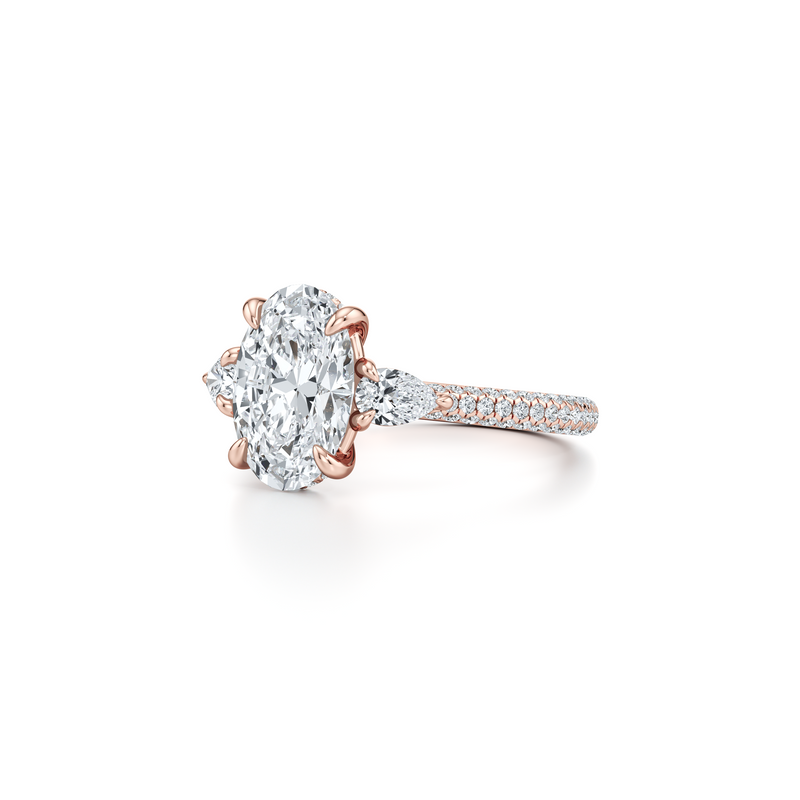 Chelsea Pear Three Stone Lab Diamond Engagement Ring image 32