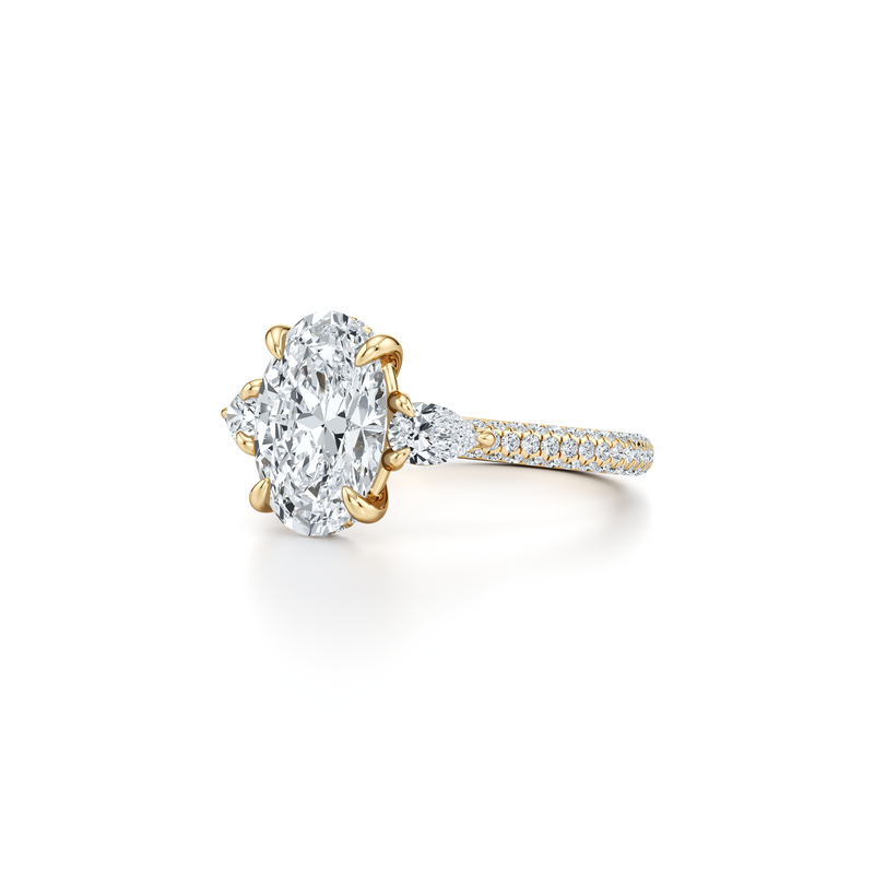 Chelsea Pear Three Stone Lab Diamond Engagement Ring image 27