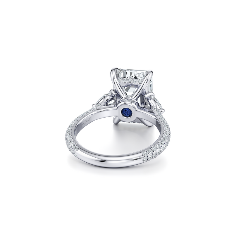 Chelsea Pear Three Stone Lab Diamond Engagement Ring image 63
