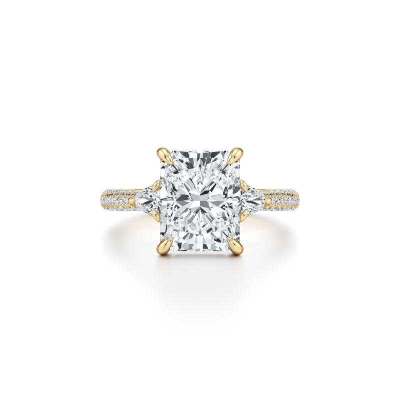 Chelsea Pear Three Stone Lab Diamond Engagement Ring image 46