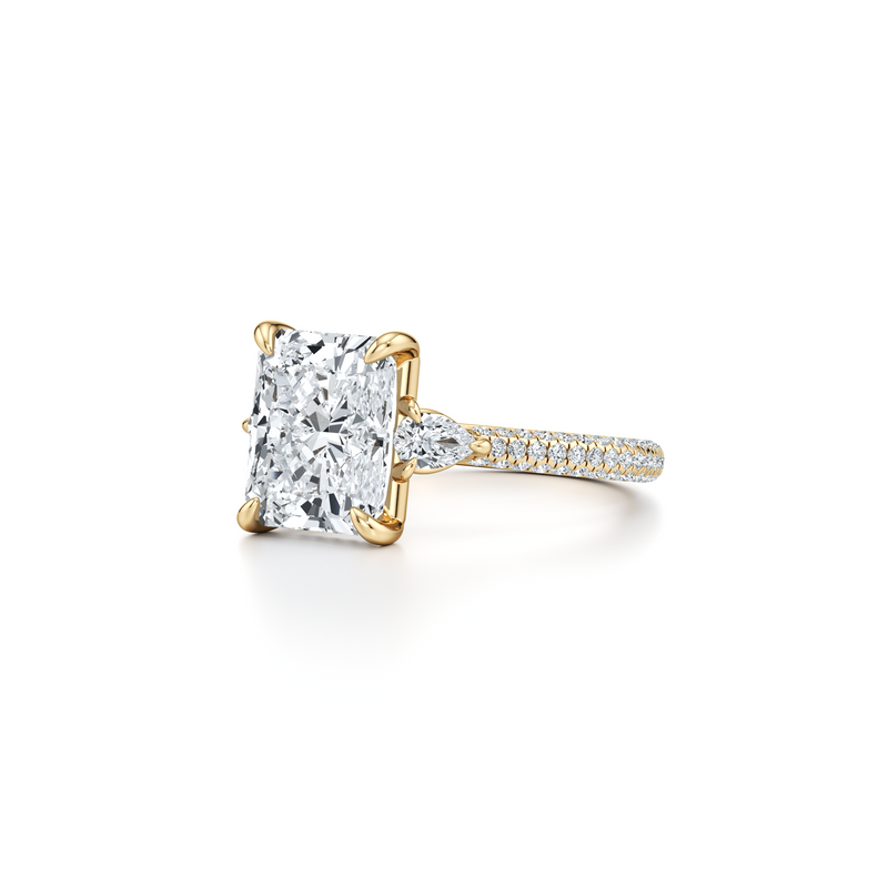 Chelsea Pear Three Stone Lab Diamond Engagement Ring image 47