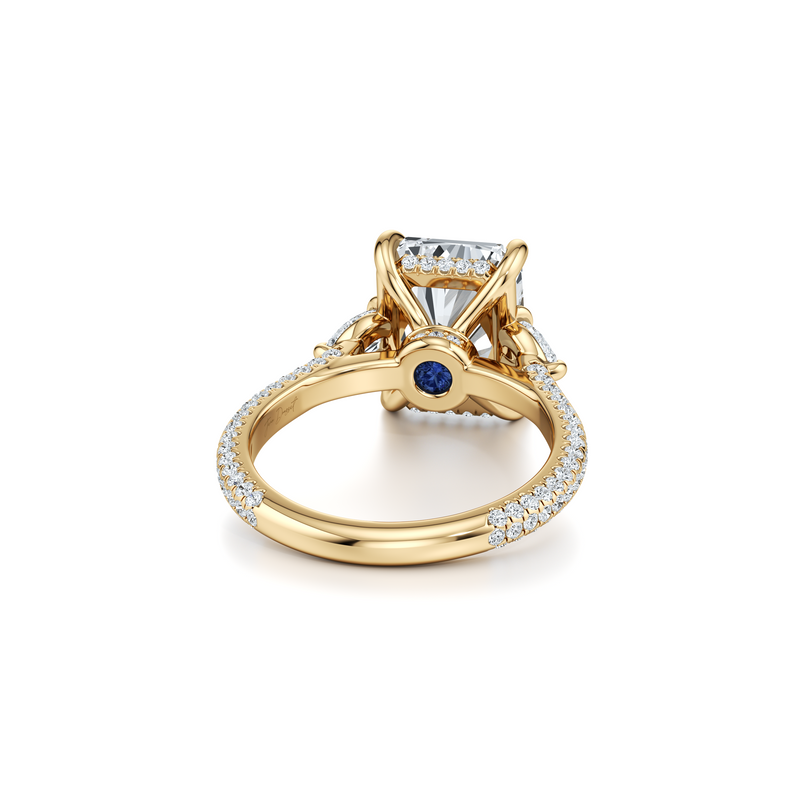 Chelsea Pear Three Stone Lab Diamond Engagement Ring image 48