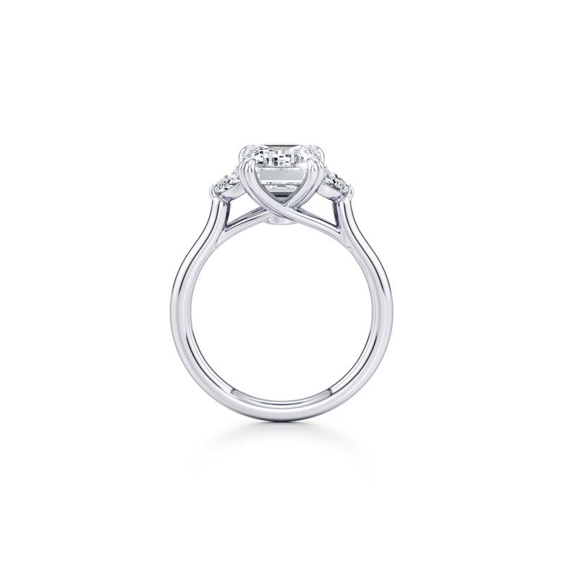 Elle Half Moon Three Stone Lab Diamond Engagement Ring image 64