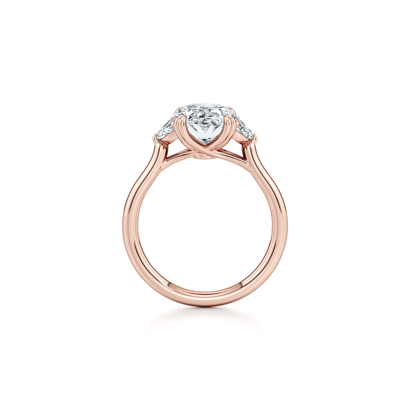 Elle Half Moon Three Stone Lab Diamond Engagement Ring image 34
