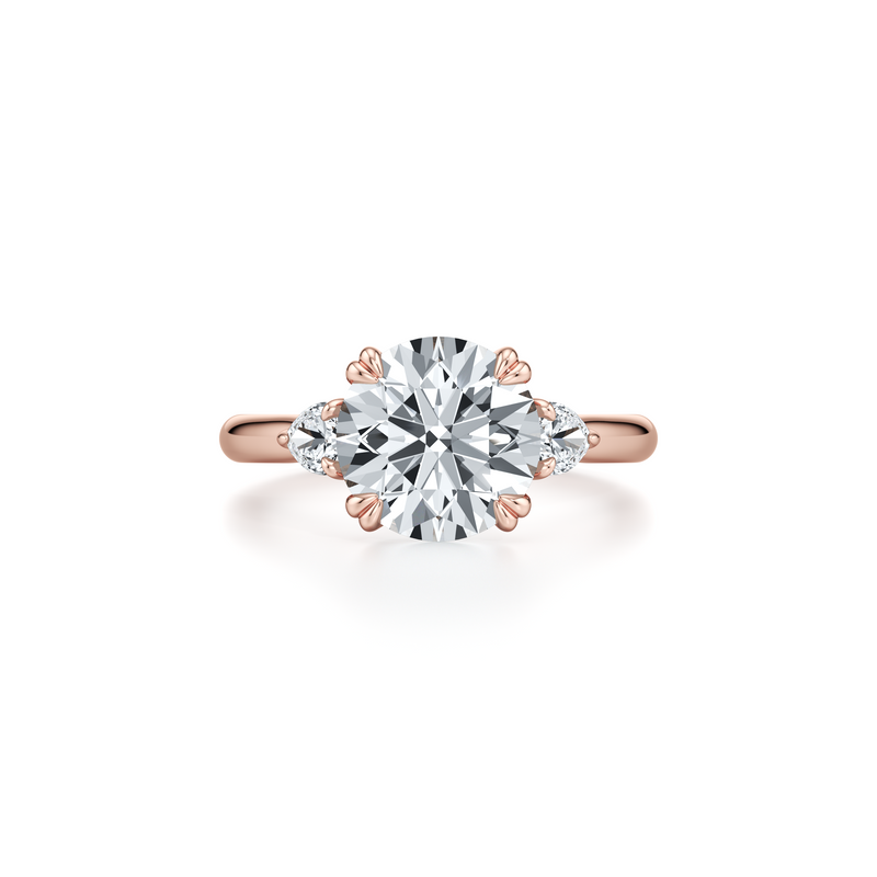 Elle Pear Three Stone Lab Diamond Engagement Ring image 11