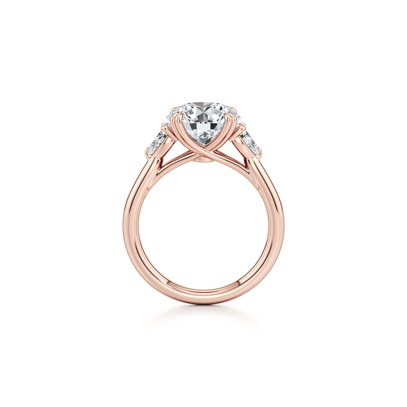 Elle Pear Three Stone Lab Diamond Engagement Ring image 14