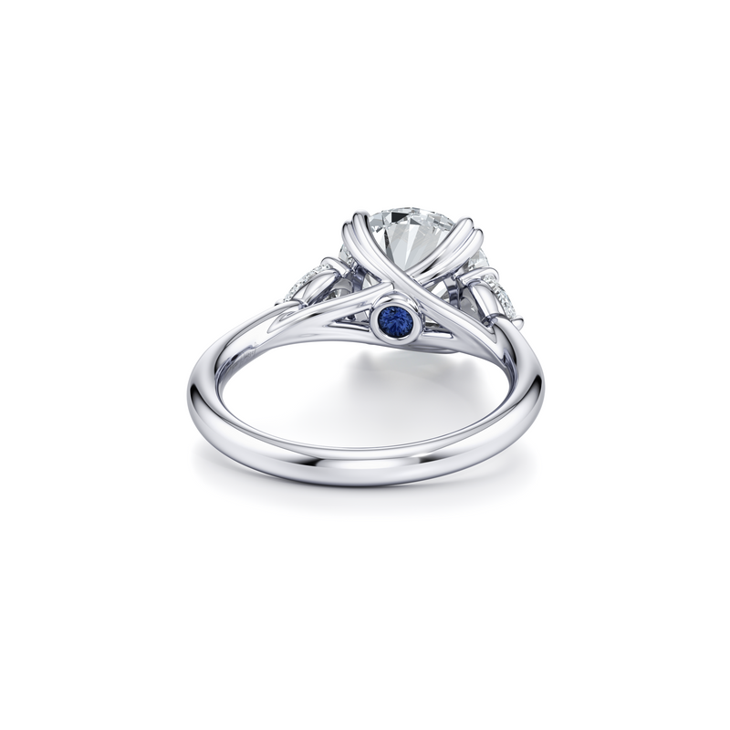 Elle Pear Three Stone Lab Diamond Engagement Ring image 3