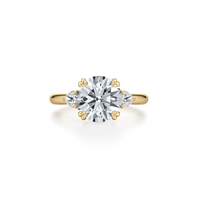 Elle Pear Three Stone Lab Diamond Engagement Ring image 6