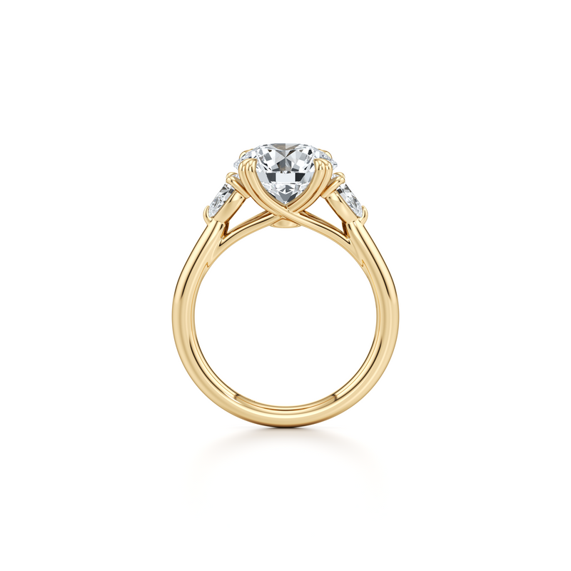 Elle Pear Three Stone Lab Diamond Engagement Ring image 9