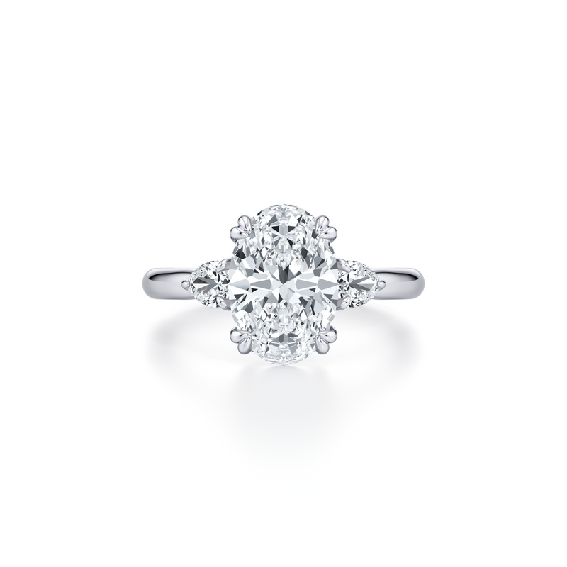 Elle Pear Three Stone Lab Diamond Engagement Ring image 21