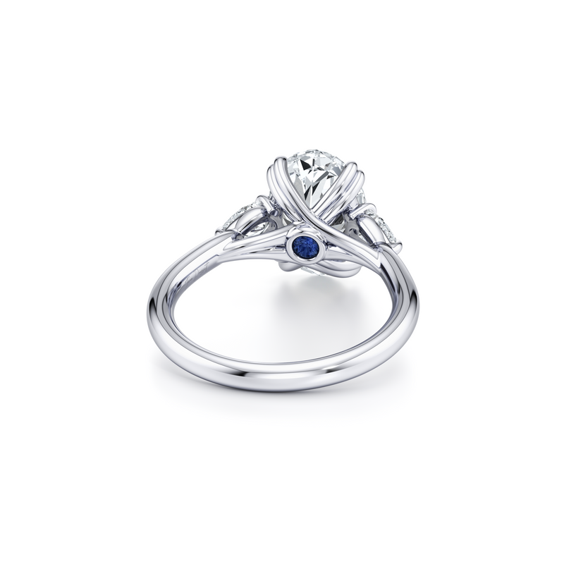 Elle Pear Three Stone Lab Diamond Engagement Ring image 23