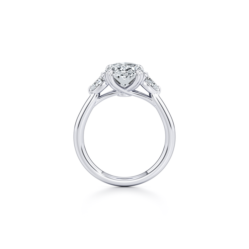 Elle Pear Three Stone Lab Diamond Engagement Ring image 24