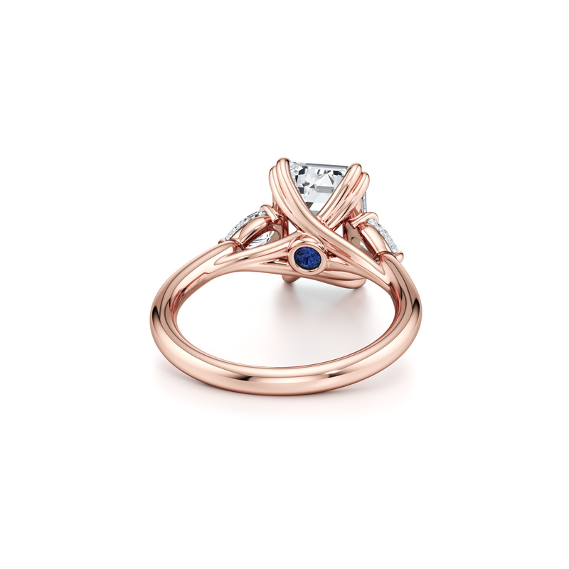 Elle Pear Three Stone Lab Diamond Engagement Ring image 73