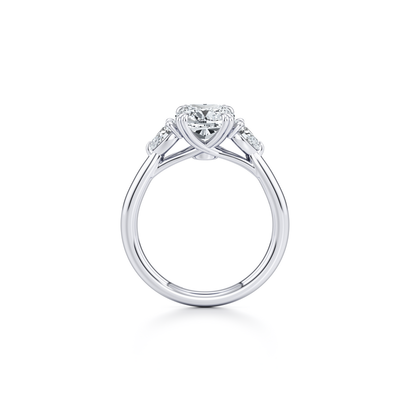 Elle Pear Three Stone Lab Diamond Engagement Ring image 44
