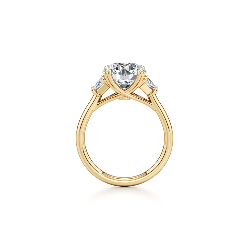 Elle Trapezoid Three Stone Lab Diamond Engagement Ring image 9