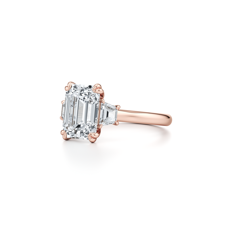 Elle Trapezoid Three Stone Lab Diamond Engagement Ring image 72