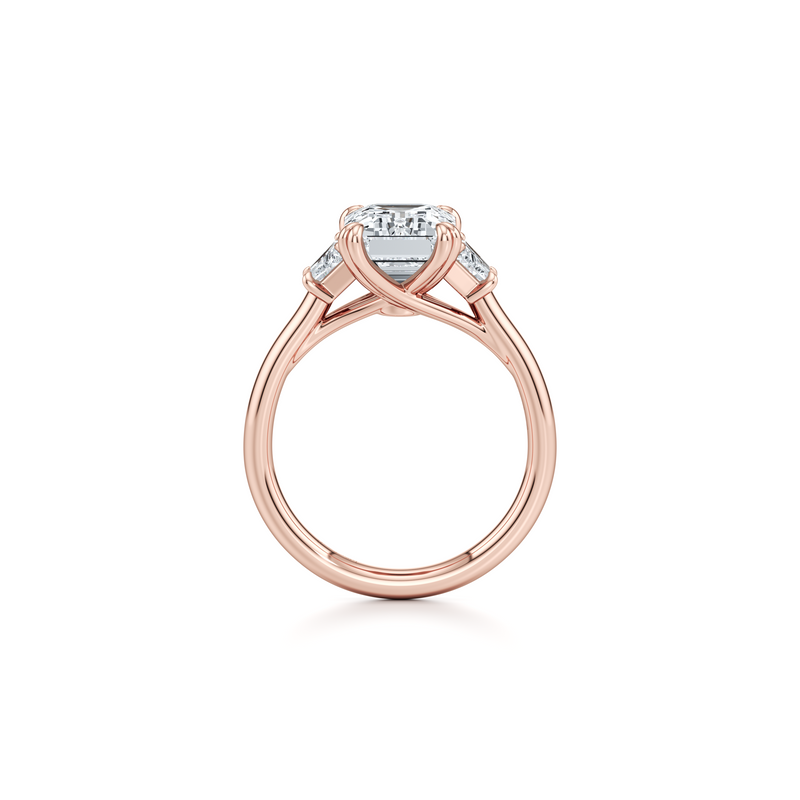 Elle Trapezoid Three Stone Lab Diamond Engagement Ring image 74