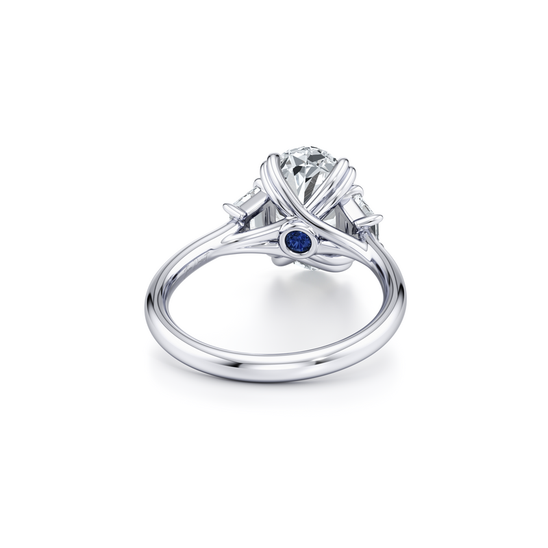 Elle Trapezoid Three Stone Lab Diamond Engagement Ring image 23