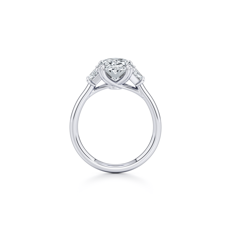 Elle Trapezoid Three Stone Lab Diamond Engagement Ring image 24