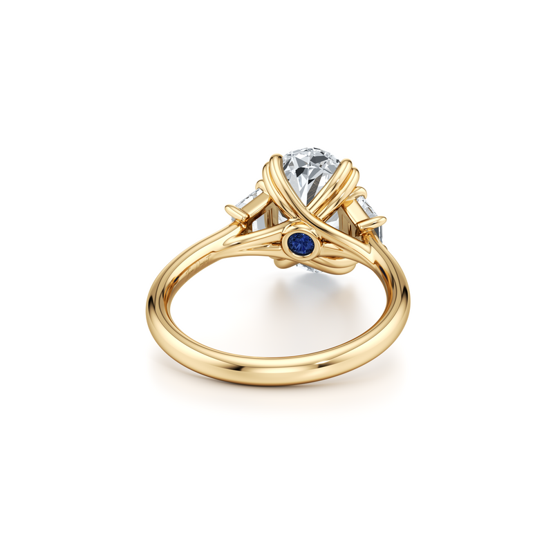 Elle Trapezoid Three Stone Lab Diamond Engagement Ring image 28