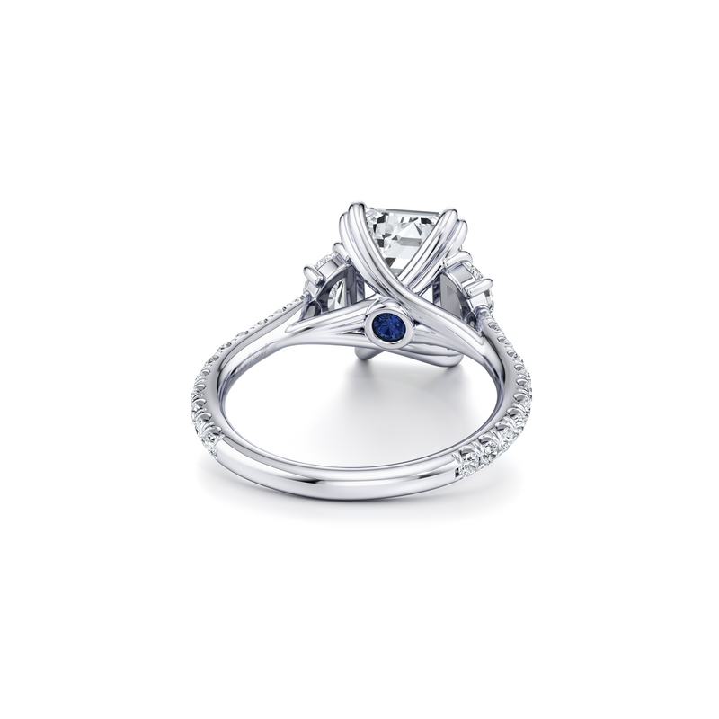 Elle Half Moon Three Stone Lab Diamond Engagement Ring image 63